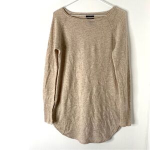 Halogen Wool Cashmere Oversized Sweater Dress Oatmeal Beige